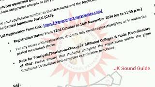 Notice for Registration 20242025 for KNU Campus and College Students [upl. by Nnaecyoj]