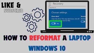 How to Reformat a Laptop Windows 10 [upl. by Grimona]