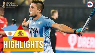 Argentina v Spain  Odisha Mens Hockey World Cup Bhubaneswar 2018  HIGHLIGHTS [upl. by Eiggam]