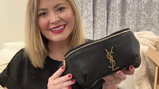 YSL Saint Laurent Cassandre Belt Bag unboxing and what fits inside [upl. by Idnahk]