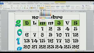 Tutorial de word  Cómo crear un calendario con tablas [upl. by Irehc]