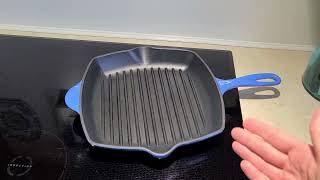 Le Creuset Enameled Cast Iron  Square Skillet Grill Review [upl. by Eiryt323]