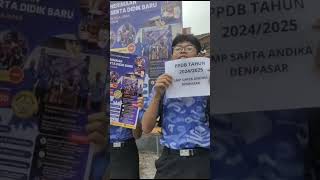 PPDB SMP Sapta Andika Denpasar sekolahswastaterbaik sekolahunggulan ppdb20242025 ppdbsmp fyp [upl. by Aneehsram]