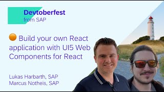 🟠 Build your own React application with UI5 Web Components for React [upl. by Naivad]