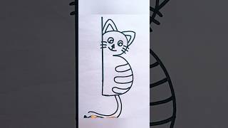 How to draw cat drawing for kids shorts [upl. by Aicats20]