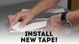 MakerBot Build Plate Tape Install [upl. by Neelia159]