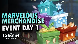 Marvelous Merchandise Day 1 Event Guide  Genshin Impact [upl. by Rutledge]