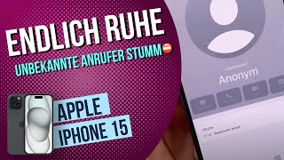 iPhone 15  Unbekannte Anrufer stummschalten [upl. by Norramic409]