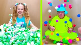 Nastya Mystery Colored Boxes Challenge and other funny kids stories [upl. by Barbra]