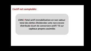 Lévaluation des entreprises par la Méthode Patrimoniale [upl. by Malva]