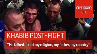 Khabib postfight press conference McGregor disrespected my father and religion  UFC 229 [upl. by Koenig]