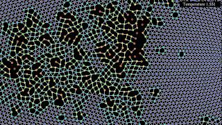 Molecular dynamics with pentagonal symmetry a representation with atomic bonds [upl. by Aierdna]