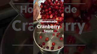 Homemade Cranberry Sauce  So Good Youll Never Buy Canned Again shorts [upl. by Teerprug]