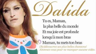 Dalida  Maman la plus belle du monde  Paroles Lyrics [upl. by Darnall722]