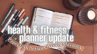 Health amp Fitness Planner Update  Paper Tess Designs Weekly Notebook [upl. by Anse]