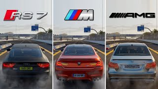 Audi RS7 vs BMW M6 Drag Race Challenge  BeamNGDrive [upl. by Edmea]