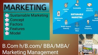 Sustainable Marketing  Factors Features Model of Sustainable Marketing  Unit 5 Part 4  Bcom h [upl. by Eugilegna]