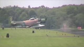 Douglas A1 Skyraider Attack Bomber  Takeoff Lowpass and landing and the Gatlinburg Airport [upl. by Andree]