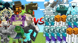 OP BOSSES vs FROZEN ARMY in Mob Battle [upl. by Egerton446]