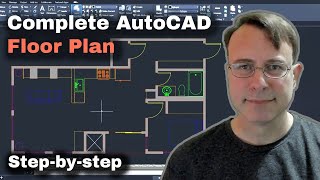 Making a floor plan in AutoCAD right from scratch [upl. by Brott]