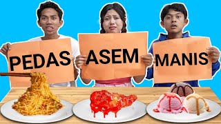 TANTANGAN MAKANAN PEDAS ASEM MANIS PORSI BESAR😱 Waooow  Mikael TubeHD [upl. by Ahsenwahs]