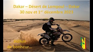 Enduro Sénégal  Dakar  Lompoul  Dakar 30 nov et 1er déc 2023 [upl. by Lubbi]