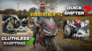 how to do Clutch less shifting Vlog 4 apriliars457 motovlog rider [upl. by Yraek]