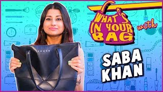 Saba Khan Handbag Secret Revealed  What’s In Your Bag  TellyMasala [upl. by Lemmie]