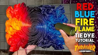 Spiral Scrunch Fire Flame Tie Dye Trasher Tutorial by Tali at Kulay [upl. by Pilar]